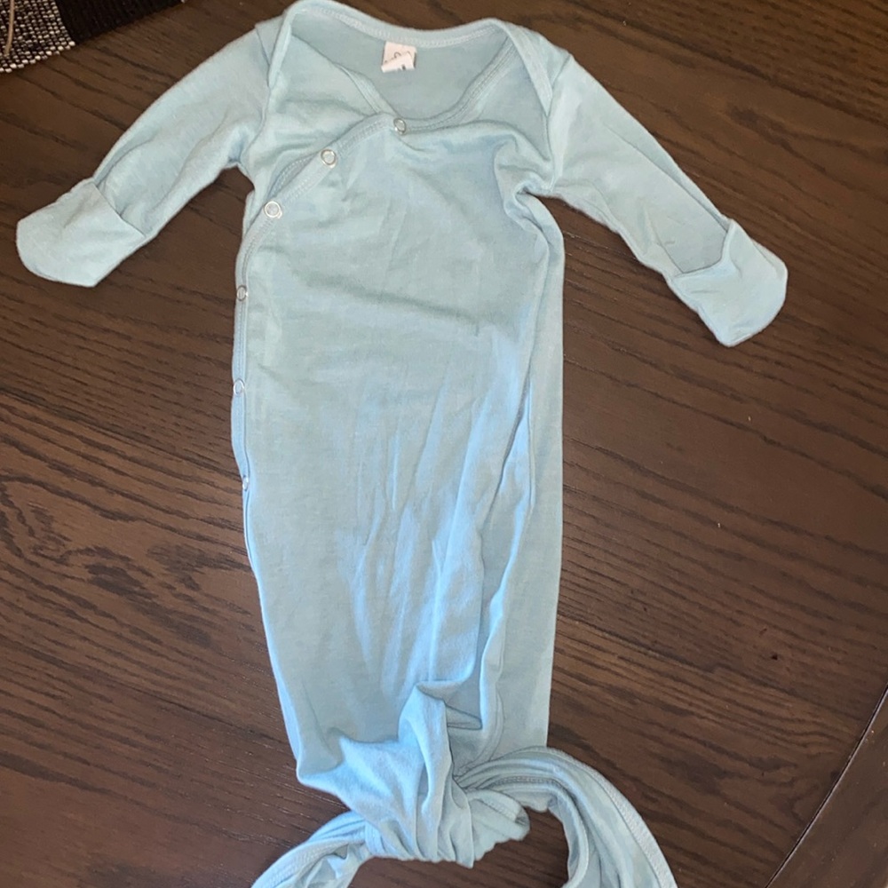 Copper Pearl knotted newborn gown